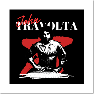 John travolta retro style Posters and Art